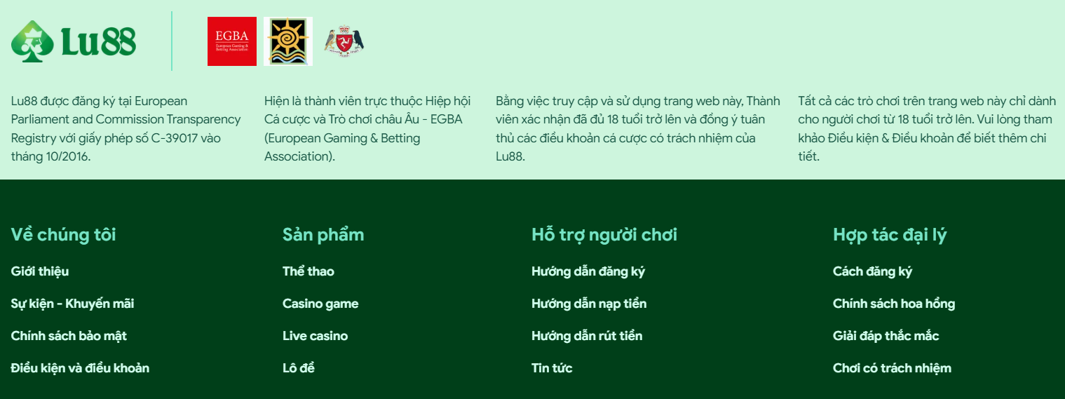 LU88 là một nền tảng giải trí có giấy phép hoạt động chính thức
